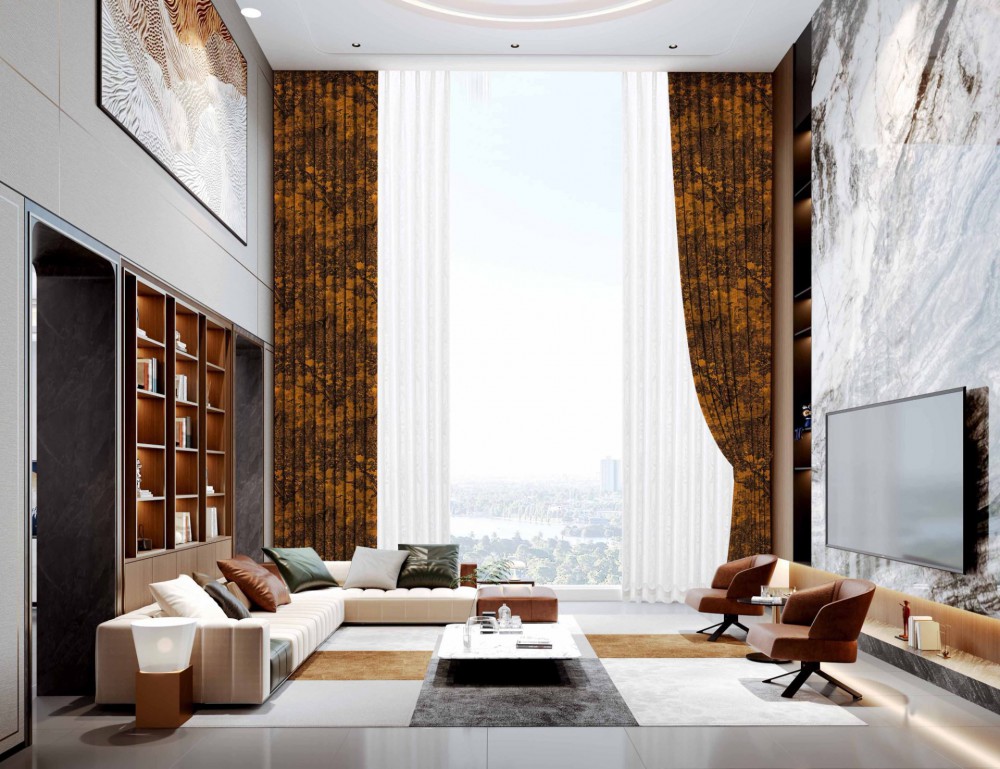 JINCHAN 10A Antibacterial Class A Curtains - Millennium Dream Shadow High-Precision