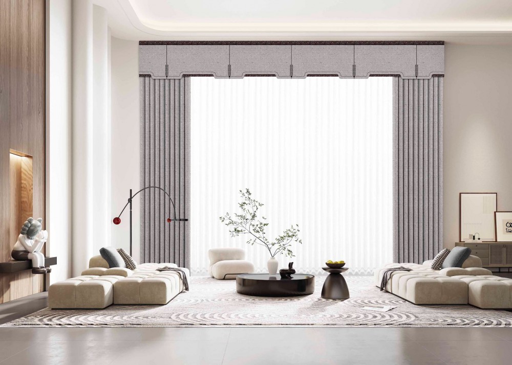 JINCHAN 10A Antibacterial Class A Curtains - Clear Day Scene Premium Linen